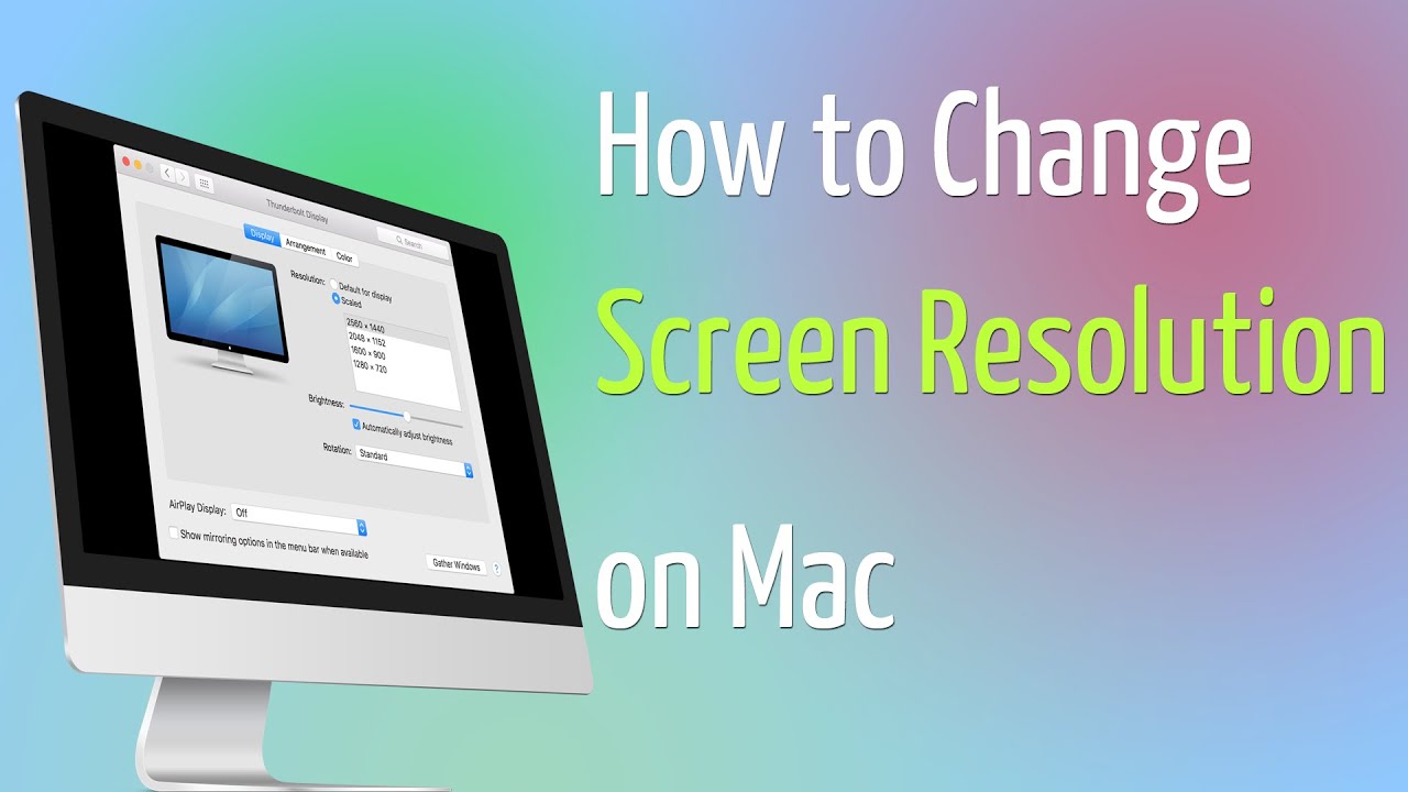 change display screen resolution for samsung c27f591 for mac